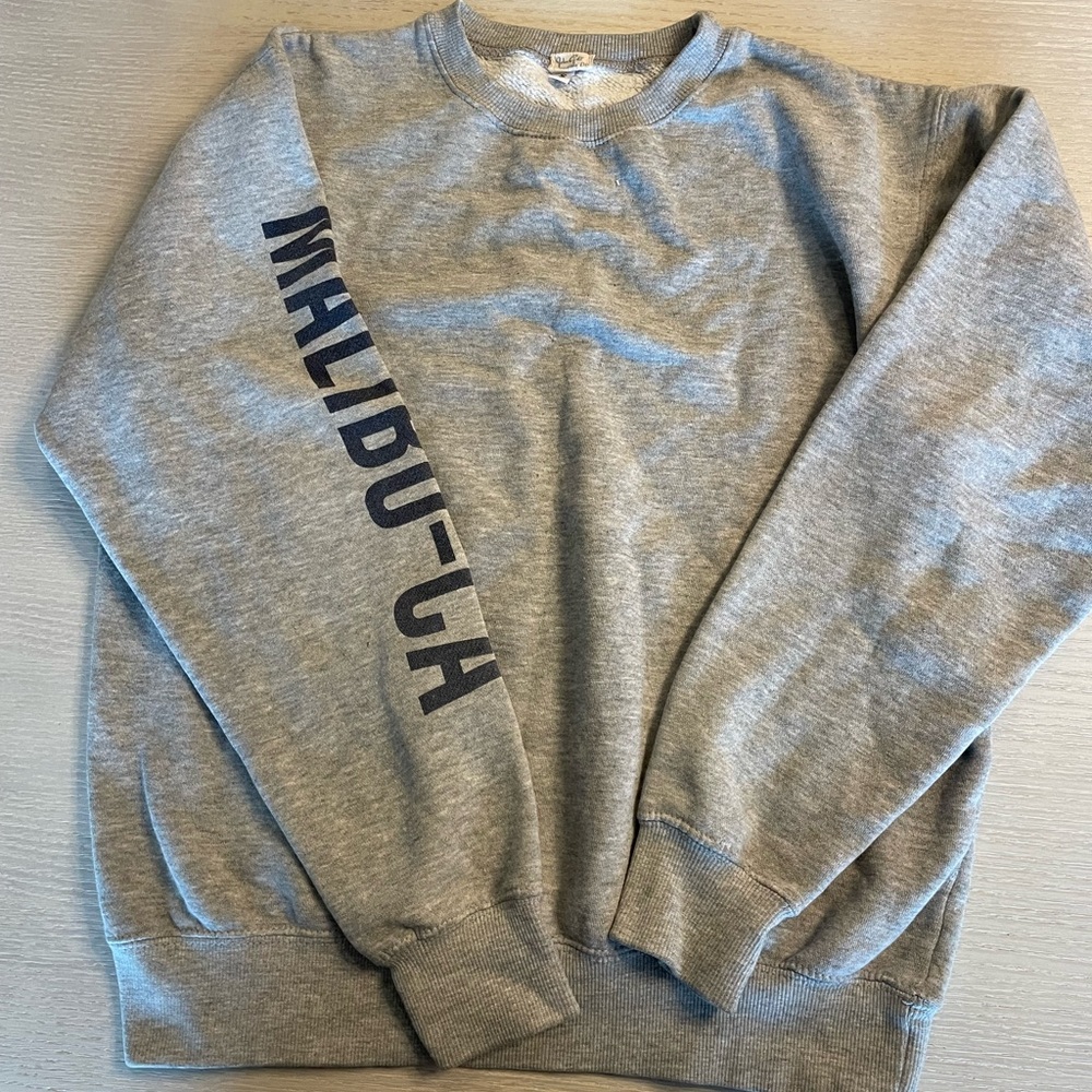 Brandy Melville Grey Malibu CA Sweatshirt